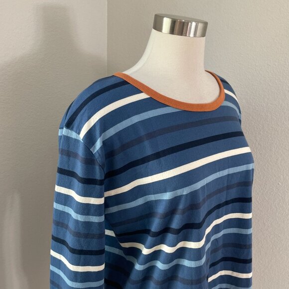 Pendleton Womens Medium Striped Long Sleeve Cotton T Shirt Crew Neck Top - Picture 3 of 11